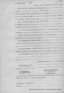 Obozowy akt zgonu Stanisława Dobrowolskiego